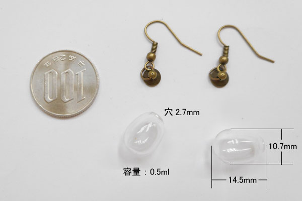 SHAREKIアクセサリーガラス容器 ピアス