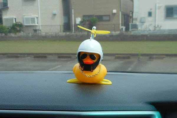 どこでもくっ付き音が鳴って光るアヒル ホワイト 自転車 バイスクル