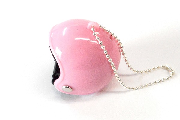 ハンドメイド 小さい ヘルメット ミニヘルメット ボールチェーン ピンク