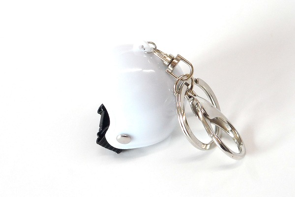 ハンドメイド 小さい ヘルメット ミニヘルメット キーホルダー プロペラ付き ホワイト