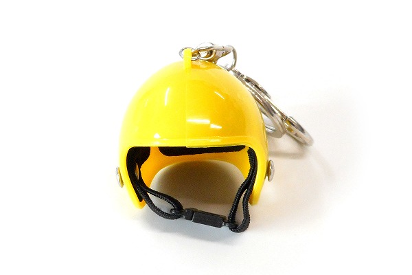 ハンドメイド ミニヘルメット キーホルダー プロペラ付き イエロー mini