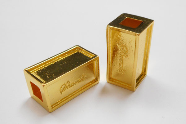 SHAREKI チャーム芯(ロンデル) 四角柱 スクエア キューブ ゴールド 10mmx10mmx20mm