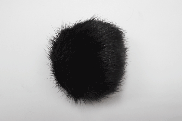 ミンク(天然)ファーボール8cm(ブラック)