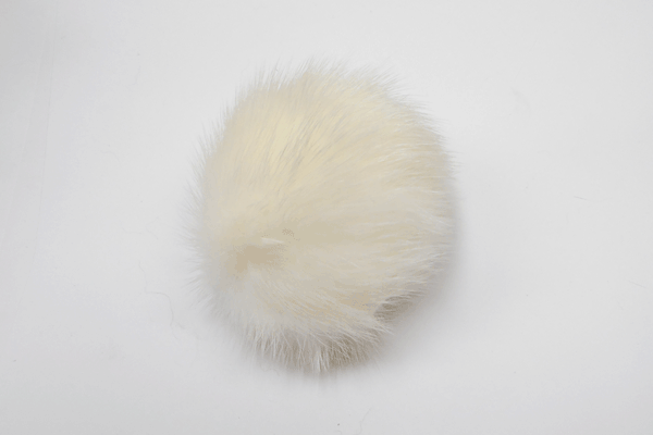 ミンク(天然)ファーボール8cm(ホワイト)
