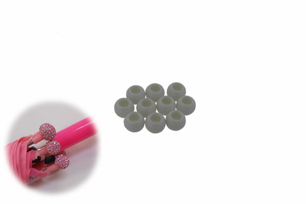 SHAREKI 傘用キラキラボール 芯材 プラスチックボール 外径8mm・内径4mm