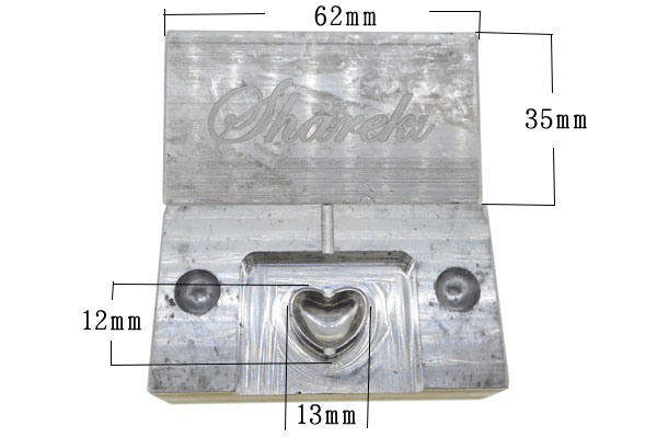 SHAREKI Shareki クレイ エポキシ樹脂粘土 金型 ハート 13mm