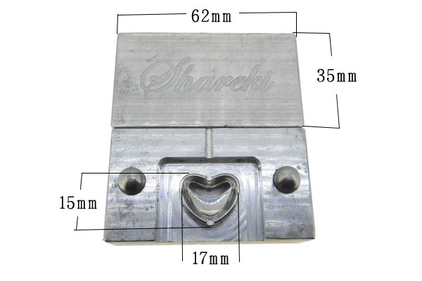 SHAREKI Shareki クレイ エポキシ樹脂粘土 金型 ハート 17mm