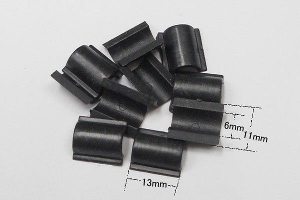 ヘアゴム用 プラスチック留め具素材(ブラック)
