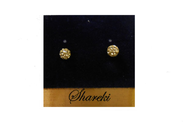 SHAREKI キラキラクリスタルボールアクセサリー ピアス ミント