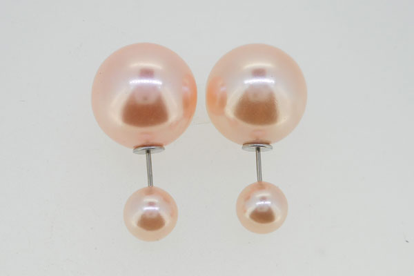 グルーデコ 素材(パーツ)(Shareki クレイ)Wピアス(ボールキャッチピアス)ピンク