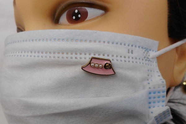マスクチャーム マスクピアス ピンク 帽子 ハット pink