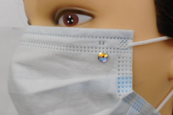 マスクピアス マスクチャーム マスクアクセサリー マスピア ハート レッド