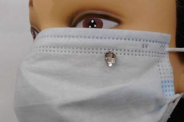 マスクピアス マスクチャーム マスクアクセサリー マスピア 骸骨 スカル クリスタル