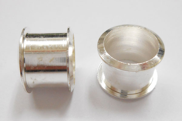 SHAREKI チャーム芯(ロンデル) シルバー 円柱 外径 10.0mm 幅:7.5mm 穴:8.0mm