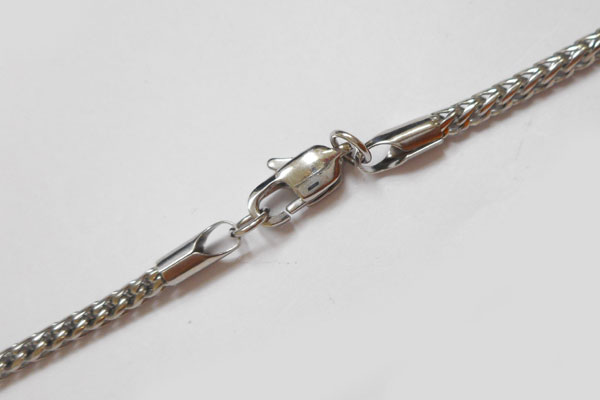 ステンレス316Lネックレスチェーン(幅2.5mm)ステンレスカラー