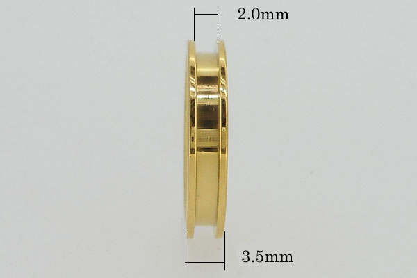 SHAREKI 316 サージカルステンレス 3mm ステンレス グルーデコ 指輪 素材 ゴールド