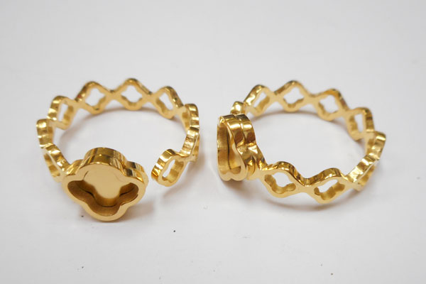 S◆P(SP) ステンレス316LリングJ-Type(指輪)ゴールド サイズ:25.5mmx26.5mm