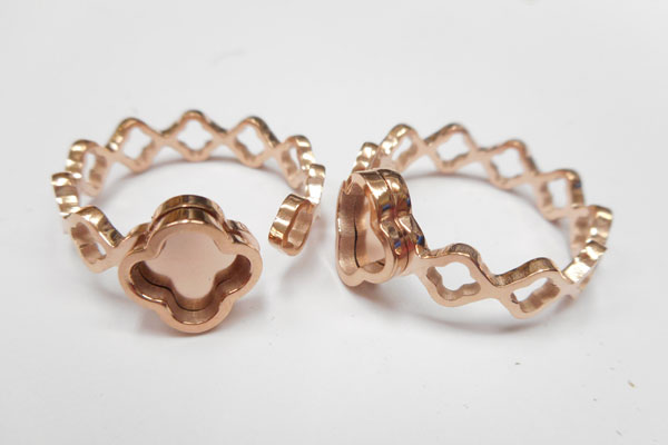 S◆P(SP) ステンレス316LリングJ-Type(指輪)ピンクゴールド サイズ:25.5mmx26.5mm
