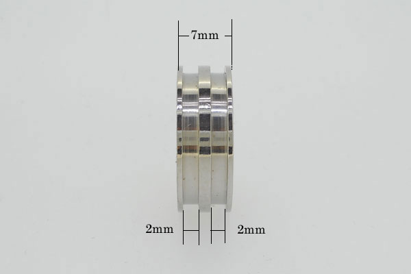 ステンレス304 7mm 2溝 指輪素材