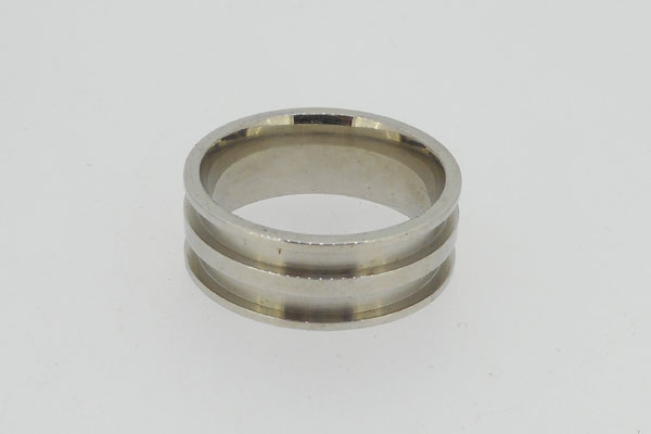 ステンレス304 7mm 2溝 指輪素材