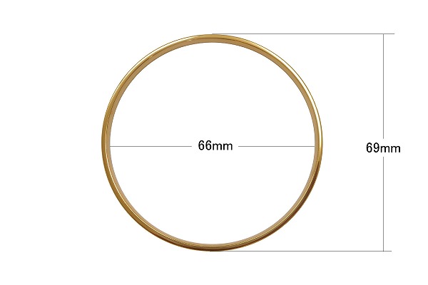 SHAREKI ステンレス バングル エタニティ ブレスレット サイズ 内径65mm 外径69mm