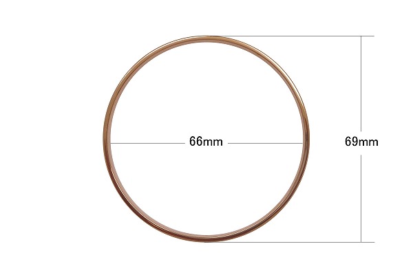 SHAREKI ステンレス バングル エタニティ ブレスレット サイズ 内径65mm 外径69mm