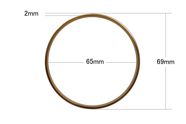 SHAREKI ステンレス ゴールド バングル エタニティ ブレスレット サイズ 内径65mm 外径69mm