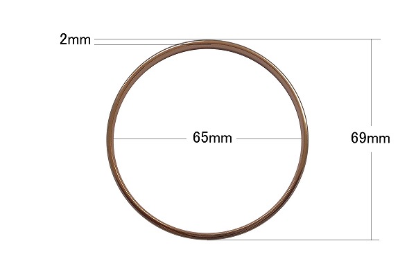 SHAREKI ステンレス ピンクゴールド バングル エタニティ ブレスレット サイズ 内径65mm 外径69mm