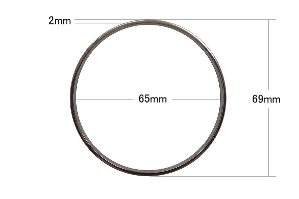 SHAREKI ステンレス バングル エタニティ ブレスレット サイズ 内径65mm 外径69mm